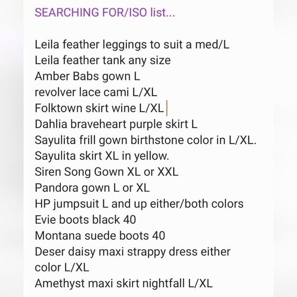 Spell Other - SPELL ISO list** 